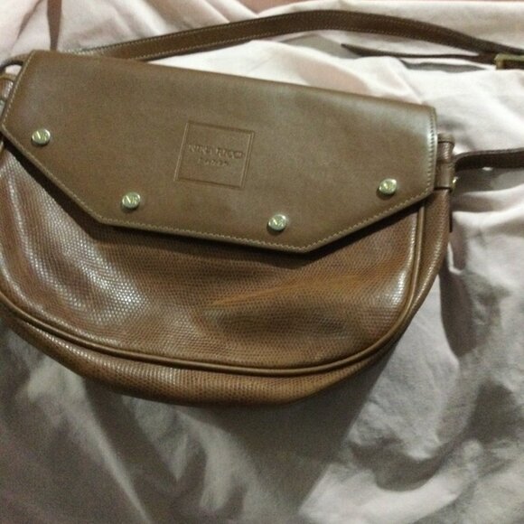 Nina Ricci Paris, Made in Italy Snakeskin Leather Crossbody - Picture 1 of 3